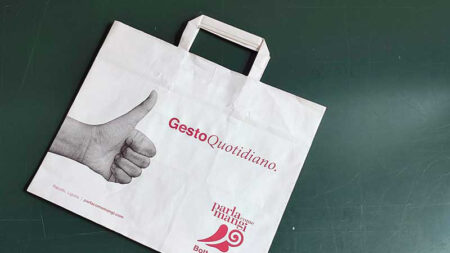 Shopper in carta kraft crema