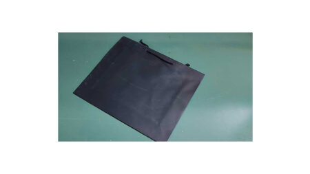Shopper extra large con manico in cotone avana e carta duplex avana/bianco 72x30x55+7