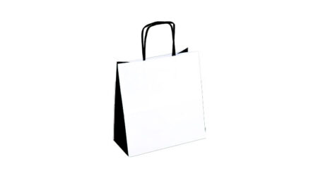 Shopper in carta kraft bianco/nero